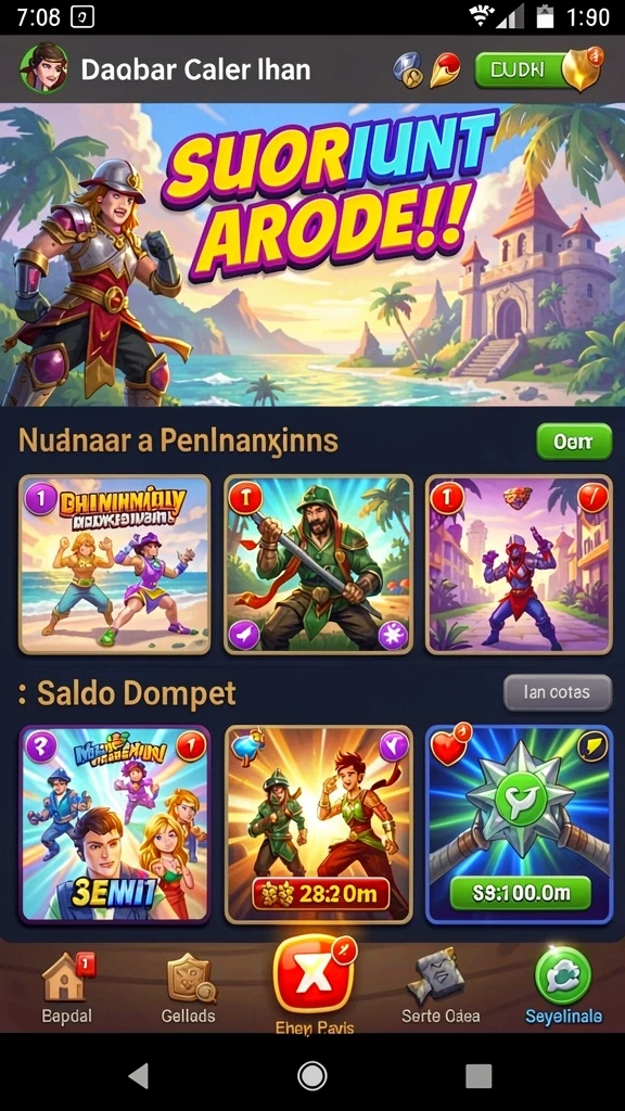 rr777 - Screenshot menunjukkan karakter utama siap bertempur.